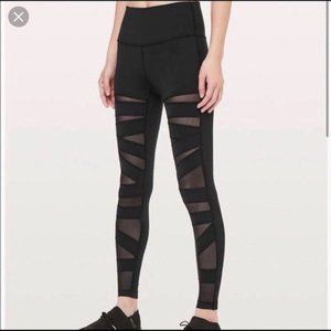 Lululemon zig zag mesh leggings